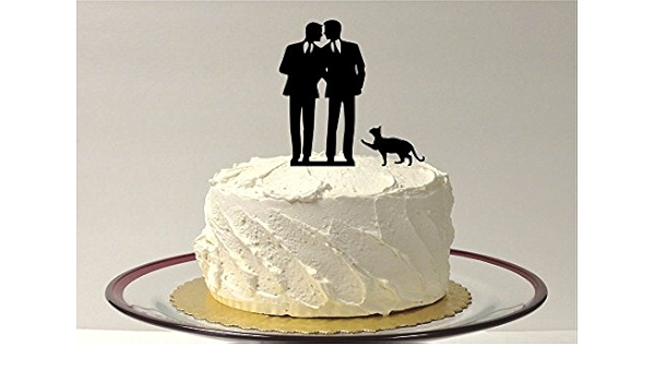 Gay Cake Topper Cat Same Sex Mr Mr 2 Grooms Gay Silhouette Homosexual Wedding Cake Men Funny Wedding Cake Topper Present For Wedding Decortions Decorating Tools Amazon Com Au