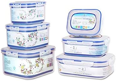 Tossi Plastic Food Containers Square Bowls BPA Free Kitchen Salad Boxes Microwave Safe 6 Value Pack [Energy Class A]