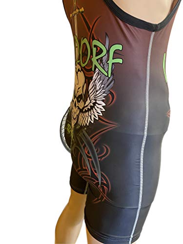 Woldorf USA Wrestling Singlet Sublimated Men's, Standard Uniform(Small)