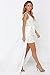 Blooming Jelly Womens White Sleeveless Deep V Neck Backless Lace Chiffon Bodycon Summer Maxi Dress,Small,White