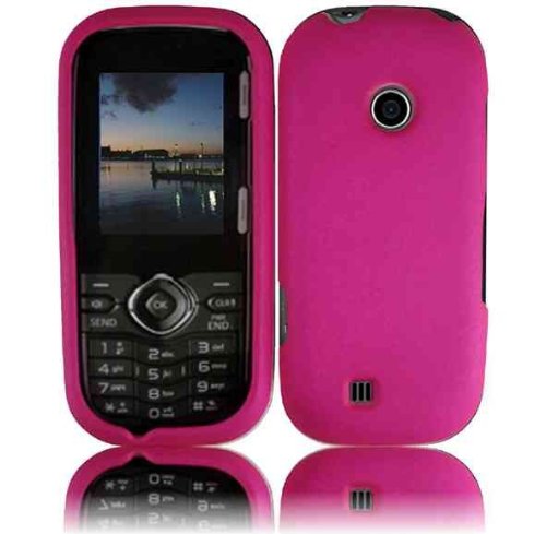 For LG Cosmos 3 VN251S Cosmos 2 VN251 Rubberized Hard Cover Case Hot Pink Accessory