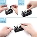 Ktrio Mini Desktop Tape Dispenser Desk Tape Dispensers for 1/2 or 3/4 Inch Magic Tape Invisible Tape with 1 Inch Core, Non-Slip Tape Holder 4.0x2.2x1.7 Inch 2 Pack Black