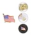 HUIANER 15 pcs American Flag Waving Lapel Pins U.S.A. United State