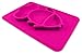 Table Placemat For Baby or Toddler. Silicone Large Size Dish. Booster Seat Dining Plate for Kids.(Magic Pink)