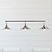 Andante 3 Light Kitchen Island Light Fixture, Brushed Nickel, Linea di Liara LL-P347-BN