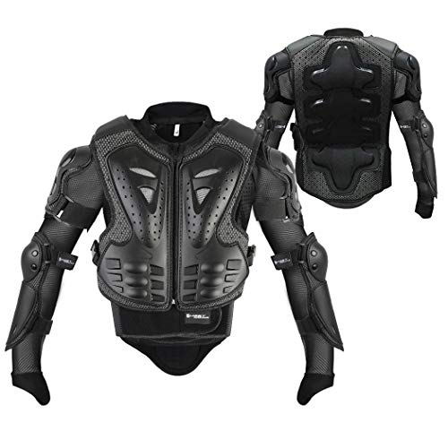 Fansport Children's Motorcycle Protective Gear, 5 Pieces Creative Breathable Knee Pad Equipment Motorcycle Cross Child for Off-Terrain Cycling Skiing Skating Skating