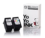 YoYoInk Remanufactured Ink Cartridge Replacement for Canon PG-240XXL & CL-241XL (1 Black, 1 Color) with Ink Level Indicator