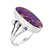 925 Sterling Silver Ring with Genuine Purple Turquoise Size 5 to 12