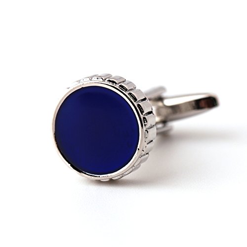 Badmen Classic Cobalt blue Round Enamel Cufflinks