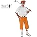 Golf Knickers Orange Microfiber (Plus Fours) for Men
