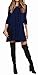VIISHOW Womens Round Neck 3/4 Sleeves A-line Casual Tshirt Dress with Pocket