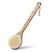 Pretty See Bath Body Brush Boar Bristles Exfoliating Body Massager with Long Wooden Handle for Dry Brushing and Shower