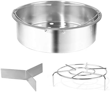 Steamer Basket, Alotpower Instant Pot Accessory Set of 3 Stainless Steel Vegetable Steamer Basket with Steamer Rack and Removeable Convenient Dividers for Instant Pot Fits 6 or 8 qt Pressure Cooker