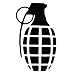 Grenade Bomb Military Army Vinyl Sticker Decal-Black-4 Inch