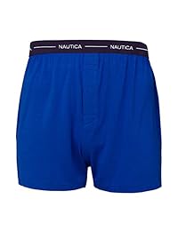 Nautica - Boxer modal de algodón para hombre con mosca funcional, sin etiqueta, 3 unidades