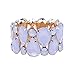 D EXCEED Women's Trendy Stretch Druzzy Stone Bangle Bracelet Gift Idea Stone Bracelet or Earrings Resin Stone Elastic Bangle for Women