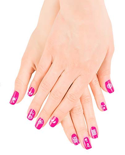 Nail Art Stamp Stamping Templates, Stamper Scraper Kit, 5 Manicure Plates Stamping Set with 1 Polish Stamper