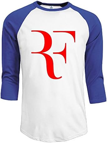 HUASHL Men's Roger Federer Logo Raglan Baseball T-Shirt RoyalBlue L