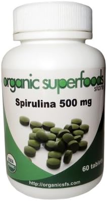 Organic Spirulina Tablets, 500mg, 60 Tablets