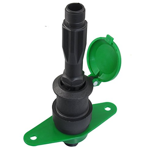 Kunststoff-Garten-Rasen-Rapid Intake-Wasser-Ventil-Set 3 / 4PT-Schwarz