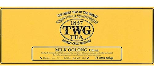 TWG Singapore - The Finest Teas of the World - Milk Oolong - 15 Handnaht Teebeutel aus reiner Baumwolle