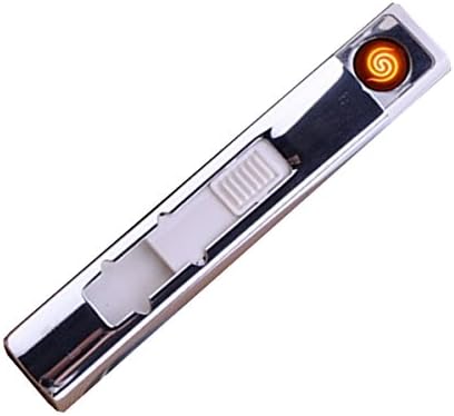 Qprods - Electric USB coil lighter. Windproof and Ecological. No flame, gas or liquids. USB rechargeable. Lights thousands of cigarettes. 1 year warranty (Silver)