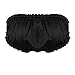 MSemis Men Satin Bikini Underwear Sissy Pouch Panties Maid Briefs Crossdress Lingerie with Garters Black Medium (Waist 31.5.0