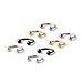 Ruifan 8PCS Assorted Colors Stainless Steel Body Jewelry Ball Eyebrow Ear Navel Belly Lip Piercing Bar Ring 16G 8mm