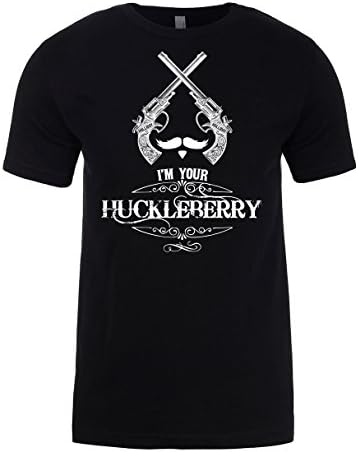 Fanbuild I'm Your Huckleberry Doc Holliday Pistol Western Shirt (Medium, Black)