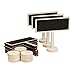 Fonder Mols 12pcs Mini Chalkboard with Stand and Sturdy Thick Base, Best for Wedding Party Table Numbers Place Card Favor Tag Plant Marker (Rectangular-Shape)