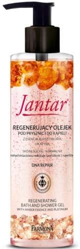 Farmona Jantar Regenerating Shower and Bath Oil Amber and Platinum Essence 400ml