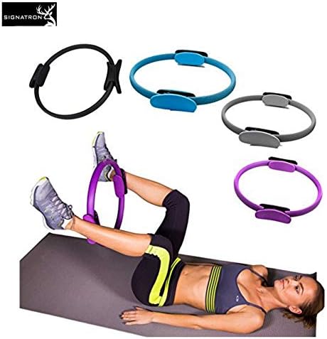 SIGNATRON Yoga Pilates Resistance Exercise Ring Circle for Core Strengthening, Full Body Toning & Fitness Workouts