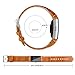 iGK Leather Replacement Bands Compatible for Fitbit Charge 2, Genuine Leather Wristbands Brown Bamboo-Grain
