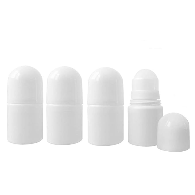 4 Pieces 1oz /30ml Empty Refillable Roll On Bottles