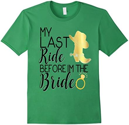 Mens Bride Shirt Last Ride Cowgirl Boot Wedding Bachelorette Hen Large Grass