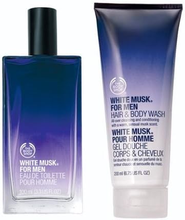 Amazon 海外直送品 ザ ボディショップ White Musk For Men Set ホワイトムスク フォーメン オードトアレ 100ml ヘアー ボディウォッシュ 0ml のセット The Body Shop ボディソープ 通販