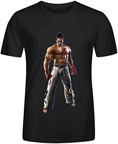 Qirong Tekken 7 Kazuya Mishima Model Round Neck T Shirt for Mens