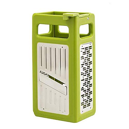 KFSO Box Grater, 4-Sided Stainless Steel Large Foldable Cutter Peeler for Parmesan Cheese, Ginger, Vegetables