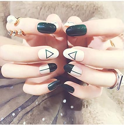 Pré Colle Faux Ongles Ovale Longues Ongles Artificiels