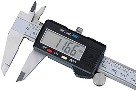 Stainless Steel 6-Inch Digital Caliper with Extra-Large LCD Screen and Instant SAE-Metric Conversion (Black/Silver)