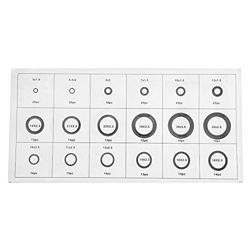 DEWIN 18 Sizes 279 Pcs Rubber O-Ring Washer Assortment Set with Storage Case, O Ring Kit Hydraulic Plumbing Gaskets Seal Sealing Washers Kit - Thumbnail 7