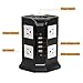 Zettaguard Mini 2-Outlet Travel Power Strip Surge Protector with USB Charger USB Charging Station (5-Port Smart, 40W/8A) and 5 Feet Power Cord, Black