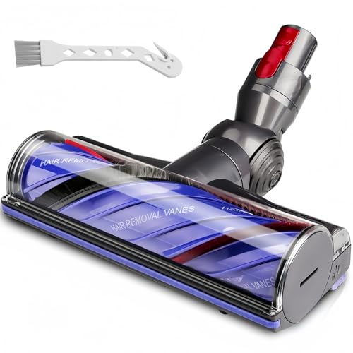 Motorized Anti-Tangle Brush Head for Dyson V7 V8 V10 V11 V15 Electric Direct Drive Replacement Brush for SV10 SV12 SV14 Vacuum Cleaner Pet Hair Accessory Carpet Hard Floor
