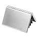 RFID Credit Card Holder for Women or Men, Slim RFID Blocking Credit Card Wallets, Stainless Steel Credit Card Protector for Holding Debit Cards and ID Cards (Silver)