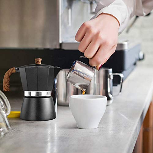 Nrkin Moka Express Espressokocher, Kaffeemaschine Aluminium, Espresso Maker, Camping Kaffeekocher, 150ml – Bild 5