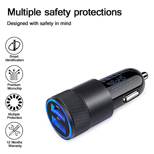 USB C Charger Set(4 in 1),3.4A Car Adapter, 2.1A Wall Charger Block with 2Pack 6Ft Type C Charger Cord for Motorola Moto Z Z4/G7/G7 G8 Plus/G7 Play/X4/ X5, Google Pixel XL, Samsung Galaxy S10e/Note 10