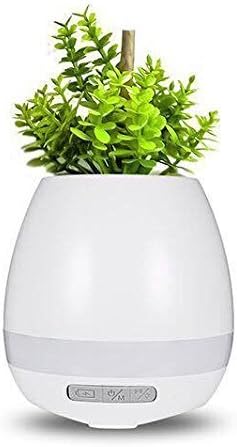 Smart Bluetooth Music Flower Pot Touch Piano Plant Night Light Touch Multi-color Led Light Wireless xx (White)