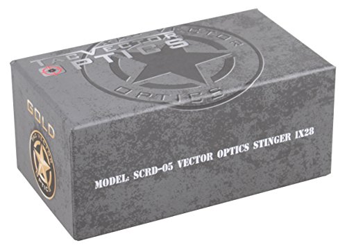 TAC Vector Optics Stinger 1x28 Red Dot Scope with Cantilever Weaver Mount