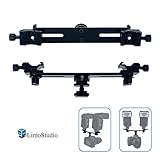 LimoStudio Dual Flash Light Bracket for Speedlite with 2 Extended Shoe Bracket & Mount on Camera, Photo Studio, AGG1991