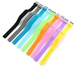 Cute Silicone Replacement Wristband Bracelets Bundle/ Accessory Bands Pack with Watachband Style Buckle for Fitbit Flex Wireless Activity and Sleep Tracker, Free Size